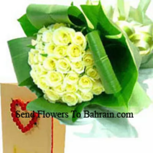 Ramo de 50 rosas amarillas con una tarjeta de felicitación gratuita