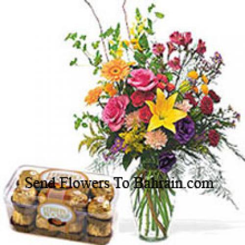 Cute Assorted Flowers with Ferrero Rochers