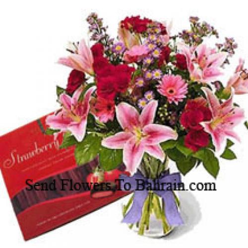 Elegant Mixed Flowers with Chocolates